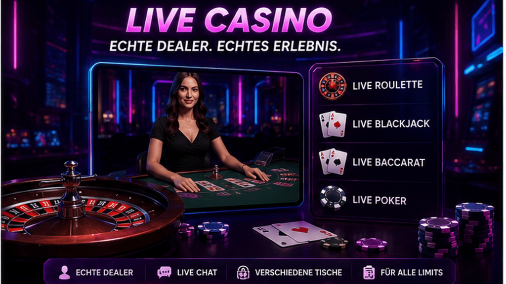 X7 Casino Live Casino mit echten Dealern, Roulette, Blackjack, Baccarat und Poker