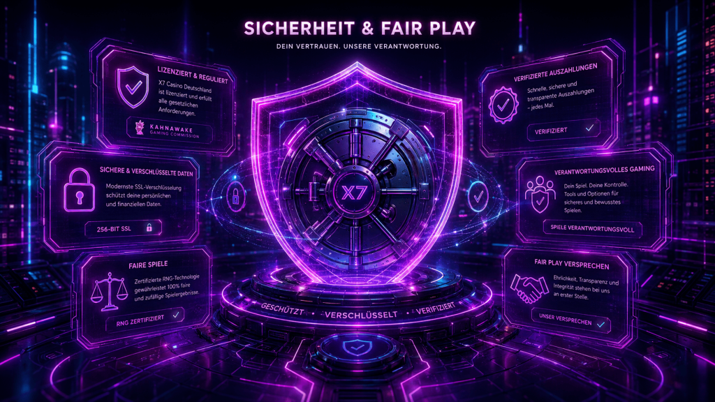 Sicherheit und Fair Play bei X7 Casino Deutschland mit digitalem Schutzschild